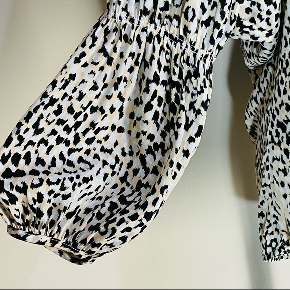 WITCHERY Womens Size 6 Ladies Animal Print Gathered Top Size 6 - Picture 5 of 16
